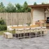 Set mobilier de grădină cu perne, 15 piese, bej, poliratan GartenMobel Dekor
