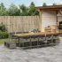 Set mobilier de grădină cu perne, 15 piese, bej, poliratan GartenMobel Dekor