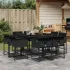 Set mobilier grădină cu perne, 15 piese, bej combinat poliratan GartenMobel Dekor