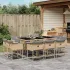 Set mobilier grădină cu perne, 15 piese, bej combinat poliratan GartenMobel Dekor