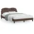 Cadru de pat cu tăblie, maro, 140x190 cm, piele ecologică GartenMobel Dekor