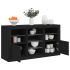 Servantă cu lumini LED, negru, 123x37x67 cm GartenMobel Dekor