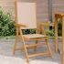 Scaune de grădină rabatabile 4 buc., textil bej/lemn masiv GartenMobel Dekor