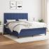 Pat continental cu saltea maro închis 180x200cm material textil GartenMobel Dekor