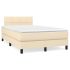 Pat box spring cu saltea, gri închis, 120x190 cm, textil GartenMobel Dekor