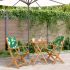 Set mobilier bistro, 3 piese, textil antracit/lemn masiv GartenMobel Dekor