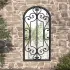 Oglindă de grădină, negru, 70x30 cm, fier, uz exterior GartenMobel Dekor