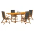 Set mobilier de grădină, 5 piese, lemn masiv acacia/textilenă GartenMobel Dekor