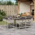 Set mobilier grădină cu perne, 15 piese, bej combinat poliratan GartenMobel Dekor
