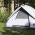Cort camping cupolă 3 persoane alb, țesătură opacă, impermeabil GartenMobel Dekor