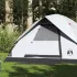 Cort camping cupolă 3 persoane alb, țesătură opacă, impermeabil GartenMobel Dekor