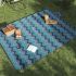 Pătură picnic pliabilă, carouri multicolor, 200x150 cm catifea GartenMobel Dekor