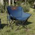 Scaune de camping cu buzunar, pliabile, 2 buc., negru GartenMobel Dekor
