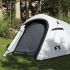 Cort de camping tunel 3 persoane, gri/portocaliu, impermeabil GartenMobel Dekor