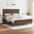 Pat box spring cu saltea, maro închis, 80x200 cm, textil GartenMobel Dekor