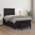 Pat box spring cu saltea, negru, 90x200 cm, piele ecologică GartenMobel Dekor