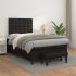 Pat box spring cu saltea, negru, 90x190 cm, piele ecologică GartenMobel Dekor