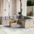 Set canapele de grădină cu perne, 11 piese, bej, poliratan GartenMobel Dekor