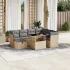 Set canapele de grădină cu perne, 8 piese, gri, poliratan GartenMobel Dekor