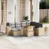 Set mobilier de grădină cu perne, 8 piese, negru, poliratan GartenMobel Dekor