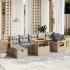 Set canapele de grădină, 8 piese, cu perne, bej, poliratan GartenMobel Dekor