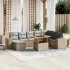 Set mobilier de grădină cu perne, 9 piese, negru, poliratan GartenMobel Dekor