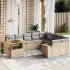 Set canapele de grădină cu perne, 10 piese, bej, poliratan GartenMobel Dekor