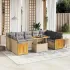Set canapele de grădină cu perne, 10 piese, negru, poliratan GartenMobel Dekor