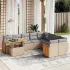 Set canapele de grădină cu perne, 10 piese, bej, poliratan GartenMobel Dekor