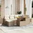 Set canapele de grădină cu perne, 11 piese, negru, poliratan GartenMobel Dekor