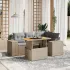 Set mobilier de grădină cu perne, 5 piese, negru, poliratan GartenMobel Dekor