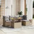 Set mobilier grădină cu perne, 6 piese, gri, poliratan GartenMobel Dekor