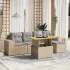 Set mobilier grădină cu perne, 6 piese, gri, poliratan GartenMobel Dekor