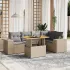 Set mobilier de grădină cu perne, 6 piese, negru, poliratan GartenMobel Dekor