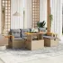 Set mobilier grădină cu perne, 6 piese, gri, poliratan GartenMobel Dekor