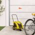 Remorcă de bicicletă animale companie galben textil oxford/fier GartenMobel Dekor