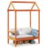 Banchetă cu acoperiș, alb, 117,5x70x176,5 cm, lemn masiv pin GartenMobel Dekor