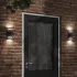 Lampă exterioară de perete, negru, aluminiu turnat sub presiune GartenMobel Dekor