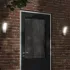 Lămpi exterioare de perete LED/senzor 2 buc alb aluminiu turnat GartenMobel Dekor