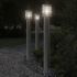Lampă de podea de exterior cu priză, argintiu, 110cm, oțel inox GartenMobel Dekor