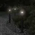 Lămpi de podea de exterior 3 buc. negru 60 cm oțel inoxidabil GartenMobel Dekor