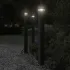 Lămpi de podea de exterior, 3 buc., negru, 50 cm, aluminiu GartenMobel Dekor