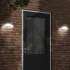 Lămpi exterioare de perete cu LED 2 buc. negru, aluminiu turnat GartenMobel Dekor