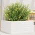 Jardinieră de grădină, alb, 50x50x49,5 cm, lemn masiv de pin GartenMobel Dekor