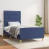 Cadru de pat cu tăblie, crem, 90x200 cm, textil GartenMobel Dekor
