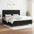 Pat box spring cu saltea, negru, 120x190 cm, catifea GartenMobel Dekor