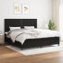 Pat box spring cu saltea, negru, 180x200 cm, catifea GartenMobel Dekor