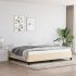 Cadru de pat, crem, 200x200 cm, material textil GartenMobel Dekor