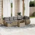 Set canapele de grădină cu perne, 8 piese, gri, poliratan GartenMobel Dekor