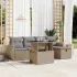 Set mobilier grădină cu perne, 6 piese, gri, poliratan GartenMobel Dekor